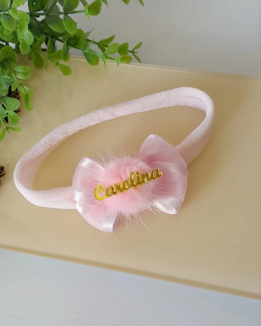 Laço com nome na Faixinha